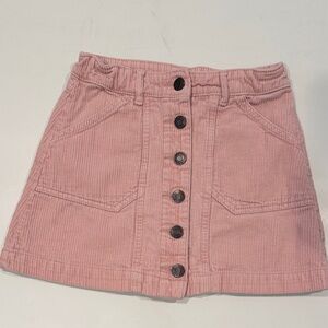 GAP Girls Pink Corduroy Button-Front Skirt 8 slim